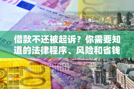 武汉借款不还被起诉?你需要知道的法律程序、风险和省钱技巧 武汉借款不还被起诉?你需要知道的法律程序、风险和省钱技巧